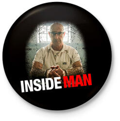 printfashion Az ember a rács mögött - Kitűző, hűtőmágnes - Fekete (10942725)