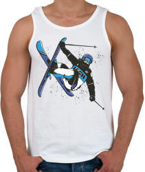 printfashion Síelés - Férfi atléta - Fehér (13218062)