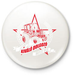 printfashion MTZ traktor - Kitűző, hűtőmágnes - Fehér (15948093)