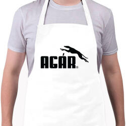 printfashion Agár / greyhound logó (fekete) - Kötény - Fehér (4909954)