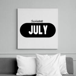 printfashion Születésnap Július - Vászonkép - Fehér (6628751)