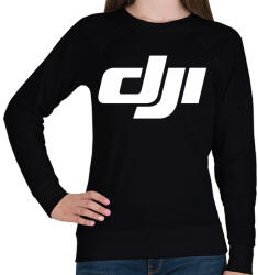printfashion Dji logo - Női pulóver - Fekete (2101439)