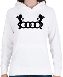 printfashion Audi Fekete - Női kapucnis pulóver - Fehér (954120)
