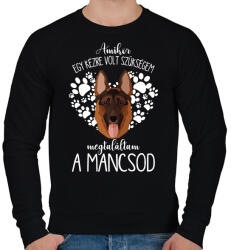 printfashion Megtaláltam a mancsod - Német juhász - Férfi pulóver - Fekete (5453328)