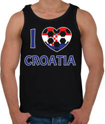 printfashion I love Croatia - Férfi atléta - Fekete (10789664)