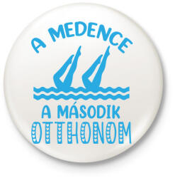 printfashion Második otthon - Kitűző, hűtőmágnes - Fehér (15908740)