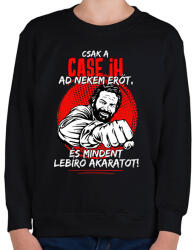 printfashion Csak a case ih ad nekem erőt - Gyerek pulóver - Fekete (7624032)