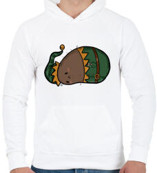 printfashion Manó krumpli - Férfi kapucnis pulóver - Fehér (15090945)