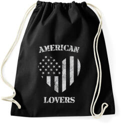 printfashion Amerikai szerető - Sportzsák, Tornazsák - Fekete (106380)
