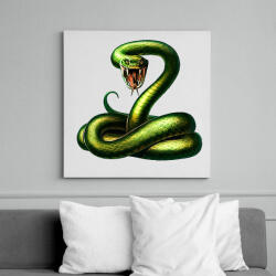 printfashion snake - Vászonkép - Fehér (6626627)