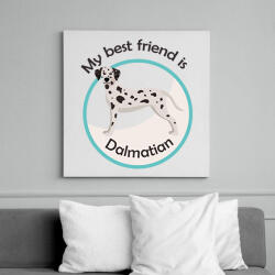 printfashion My best friend - Dalmatian - Vászonkép - Fehér (6640722)