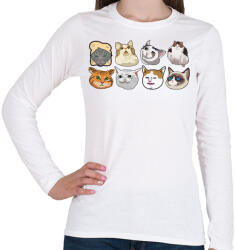 printfashion meme cats - Női hosszú ujjú póló - Fehér (4878011)