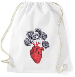 printfashion RoseHeart - Sportzsák, Tornazsák - Fehér (1905625)