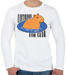 printfashion Capybara fan club - Férfi hosszú ujjú póló - Fehér (12745323)