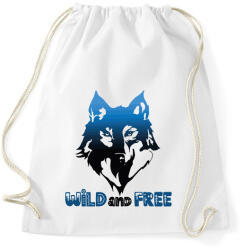 printfashion Farkas - vad és szabad wild and free - Sportzsák, Tornazsák - Fehér (4654885)