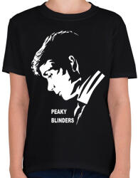 printfashion Thomas Shelby sad face - Gyerek póló - Fekete (2577099)