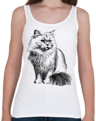 printfashion Macska - Női atléta - Fehér (13944382)