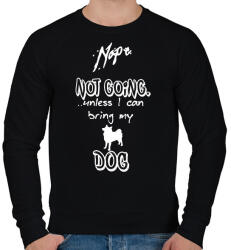 printfashion NOPE not going unless I can bring my dog colored withe - Férfi pulóver - Fekete (1877651)
