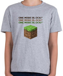 printfashion Minecraft Block - Gyerek póló - Sport szürke (1262945)