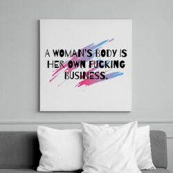 printfashion A woman's body - Vászonkép - Fehér (8536793)
