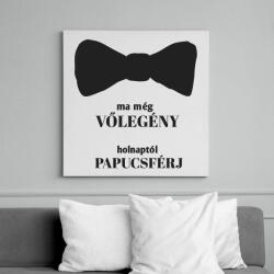 printfashion Ma még vőlegény holnaptól papucsférj - Vászonkép - Fehér (6637767)