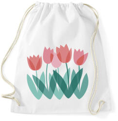 printfashion Tulipánok - Sportzsák, Tornazsák - Fehér (13938332)
