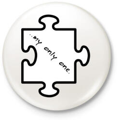 printfashion puzzle(nő) - Kitűző, hűtőmágnes - Fehér (3083797)