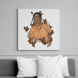 printfashion Travis Scott - Vászonkép - Fehér (6631023)