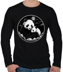 printfashion panda - Férfi hosszú ujjú póló - Fekete (14904453)