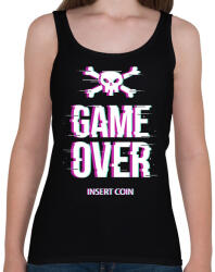 printfashion Game Over - Insert coin - Női atléta - Fekete (5701001)