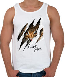printfashion Live free - Férfi atléta - Fehér (4990790)