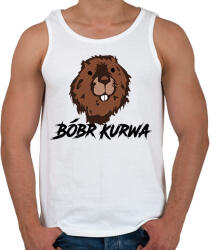 printfashion Bóbr kurwa - Férfi atléta - Fehér (16779062)
