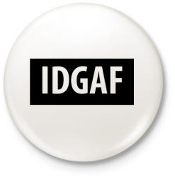 printfashion I Dont Give A Fuck logó - Kitűző, hűtőmágnes - Fehér (3080694)