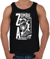 printfashion Zombi apokalipszis - Férfi atléta - Fekete (43370)