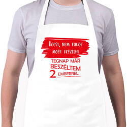 printfashion Bocsi, nem tudok most beszélni - Kötény - Fehér (7035613)