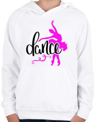 printfashion Balett táncos - Gyerek kapucnis pulóver - Fehér (1232857)
