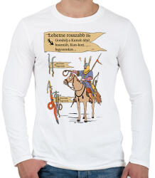 printfashion Kun kori nyilak szóvicc - Férfi hosszú ujjú póló - Fehér (16396959)