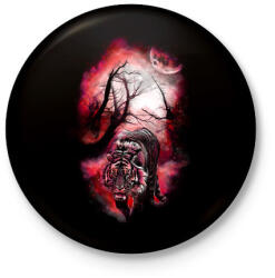 printfashion Elvarázsolt nyomok - Kitűző, hűtőmágnes - Fekete (3091107)