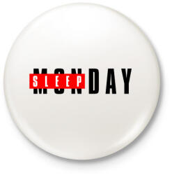 printfashion SLEEPDAY - Kitűző, hűtőmágnes - Fehér (3561294)
