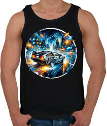 printfashion DeLorean - Vissza a jövőbe - Férfi atléta - Fekete (15390306)