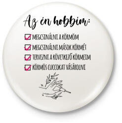 printfashion Műköröm - Kitűző, hűtőmágnes - Fehér (5702498)