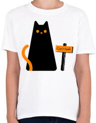 printfashion Cat-i-tude - Gyerek póló - Fehér (2353948)