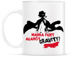 printfashion Bungo Stray Dogs Wanna fight against gravity? - Bögre - Fehér (16545633)