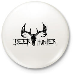 printfashion Deer Hunter Black - Kitűző, hűtőmágnes - Fehér (3082964)