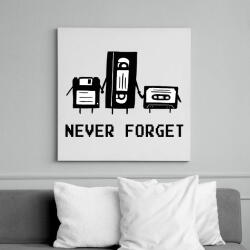 printfashion Never forget. . . - Vászonkép - Fehér (6634035)