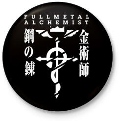 printfashion Fullmetal Alchemist - Kitűző, hűtőmágnes - Fekete (16580359)