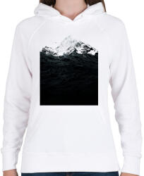 printfashion Those waves were like mountains - Női kapucnis pulóver - Fehér (238700)