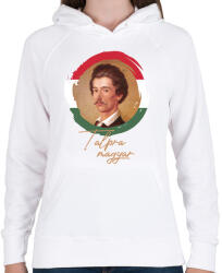 printfashion Talpra magyar - Petőfi - Női kapucnis pulóver - Fehér (7416433)