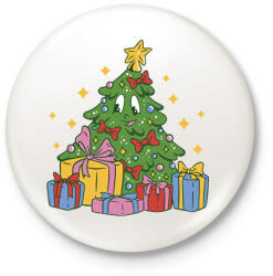 printfashion Karácsonyfa - Kitűző, hűtőmágnes - Fehér (14601033)