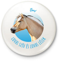 printfashion Lovas szív - Fjord - Kitűző, hűtőmágnes - Fehér (7192676)